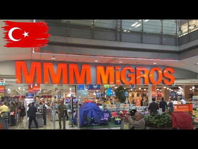 First time Grocery Store Tour in ISTANBUL (MM Migros)