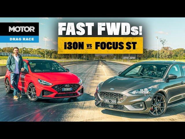 Drag Race! Hyundai i30 N DCT vs Ford Focus ST | MOTOR