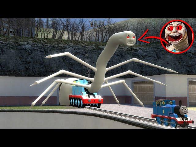 Building a Thomas Train Chased By New Giant Cursed Thomas and Friends Family Monster In Garry's Mod!