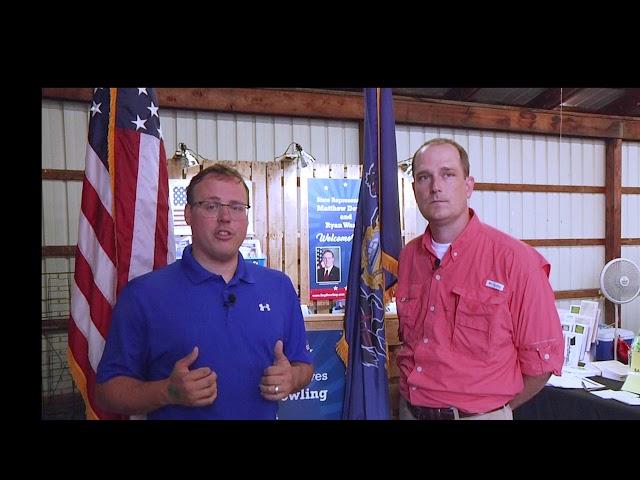 Rep. Ryan Warner and Rep. Matt Dowling at the 2018 Fayette County Fair
