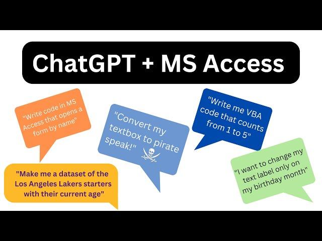 ChatGPT and Microsoft Access - How can AI help you develop your database?