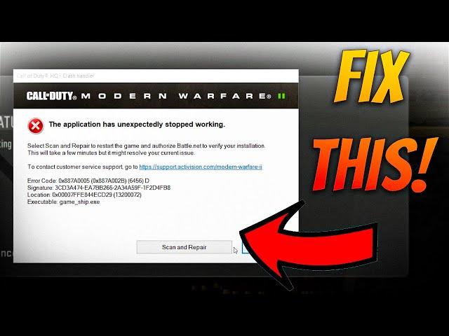 How to FIX "Scan and Repair" on LAUNCH! MW2 Crashing on Launch FIX! (Modern Warfare II)