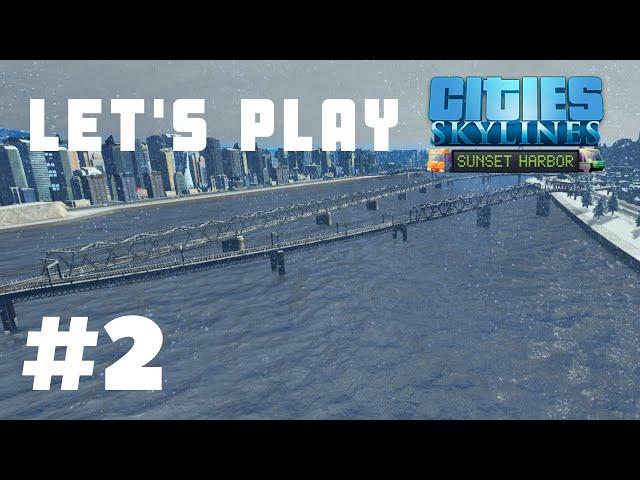 MY FIRST UTILITIES! | Cities Skylines: Sunset Harbor #2