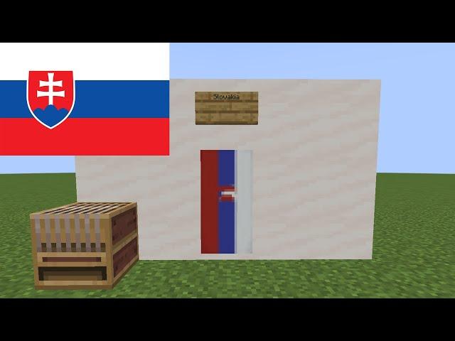 How to Make Slovakia's Flag in Minecraft