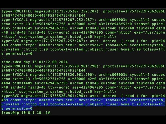 SELINUX troubleshooting