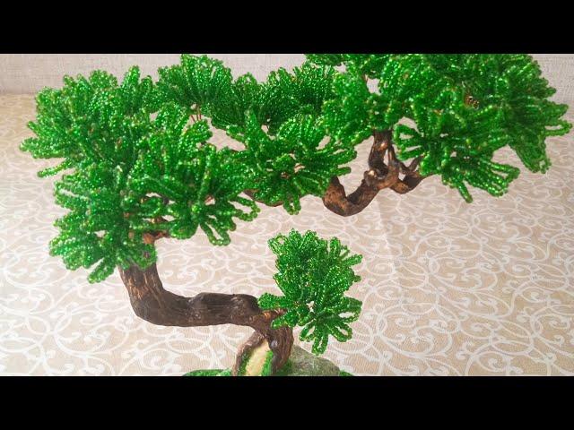 МК бонсай из бисера. Елена Кулик. Beaded bonsai master class.