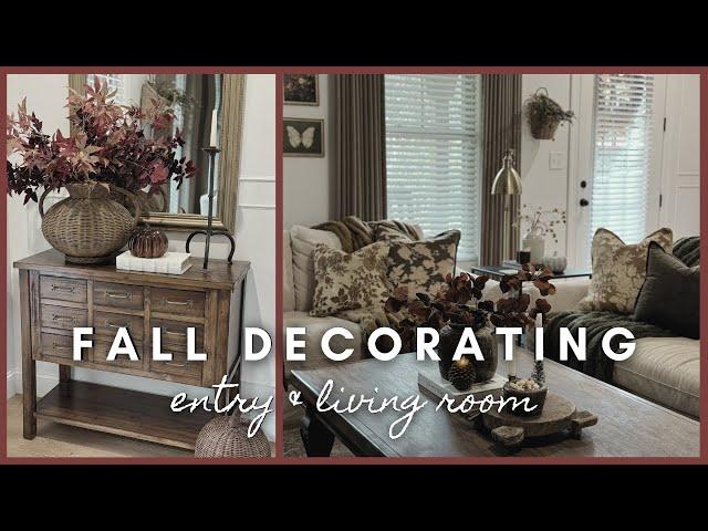 Fall Decorating | entry & living room