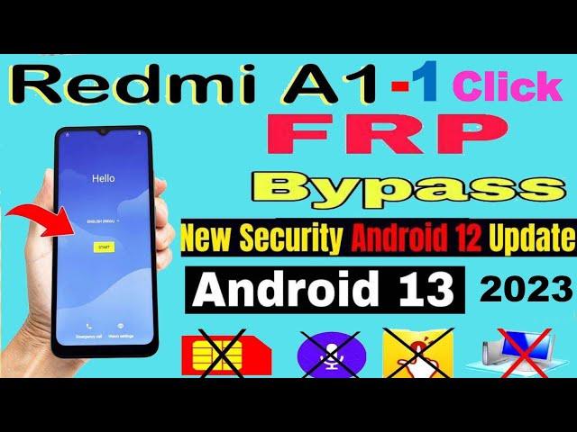 Redmi A1 (2023) Android 12(13) FRP BYPASS | 100% Ankit roy mobile