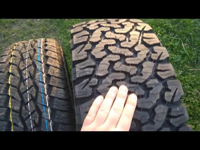 Сравнение ат шин для внедорожников. Yokohama G015, Toyo At+, Bfgoodrich All Terrain.