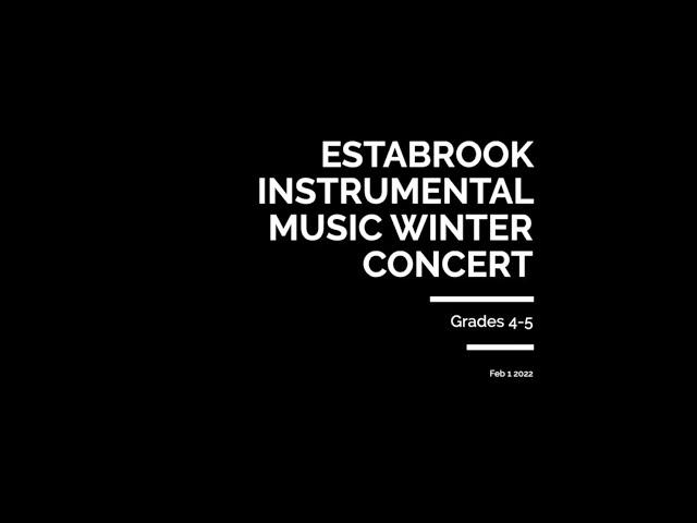 Estabrook Winter Instrumental Music Concert