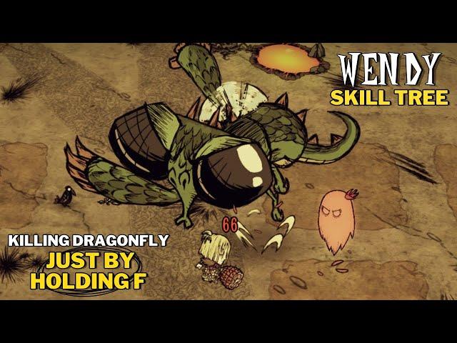 NEW WENDY IS STUPIDLY BROKEN!! Killing Dragonfly just by holding F (Tanking) - Don't Starve | BETA