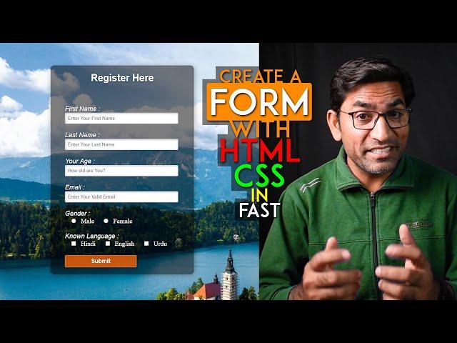 How to Create a Registration Form in HTML and CSS || How to Make Registration Form in HTML and CSS