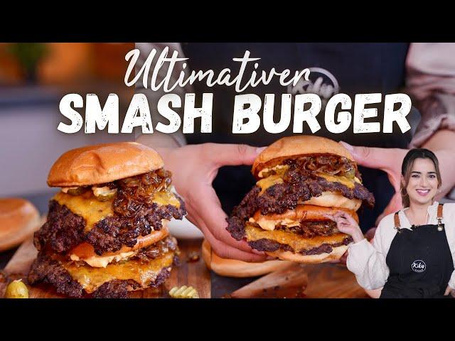 Das ultimative SMASHBURGER Rezept I Fertig in 25 Minuten