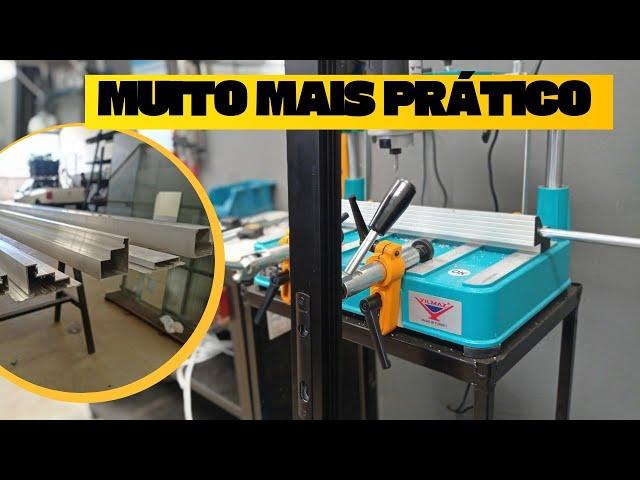 Nunca foi tão fácil fazer rasgo de fechaduras / perfis próprios para portas de acm dupla vedação!!!