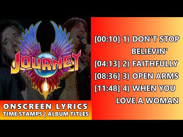 Journey Greatest Hits With Lyrics