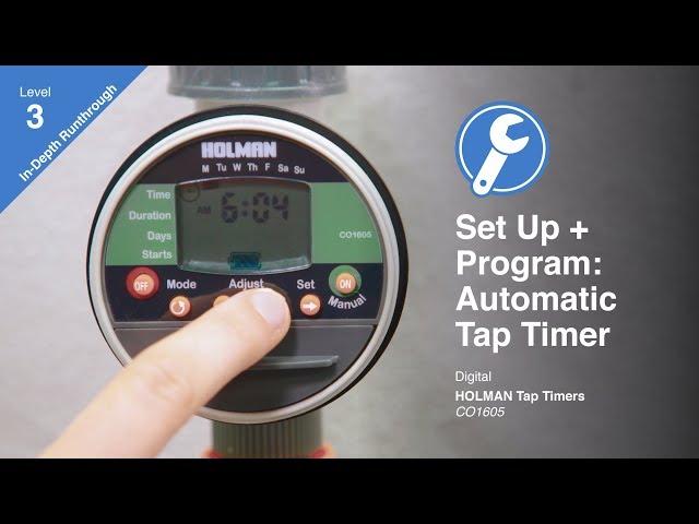 How to Program the Holman Automatic Digital Tap Timer (CO1605)