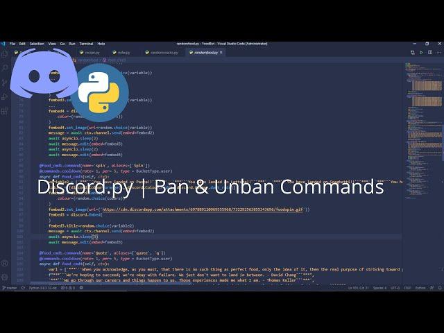 Discord.py Rewrite | Ban & Unban Commands