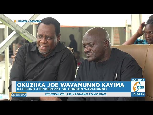 Okuziika Joe Wavamunno Kayima, Katikkiro Atenderezza Sir Gordon Wavamunno