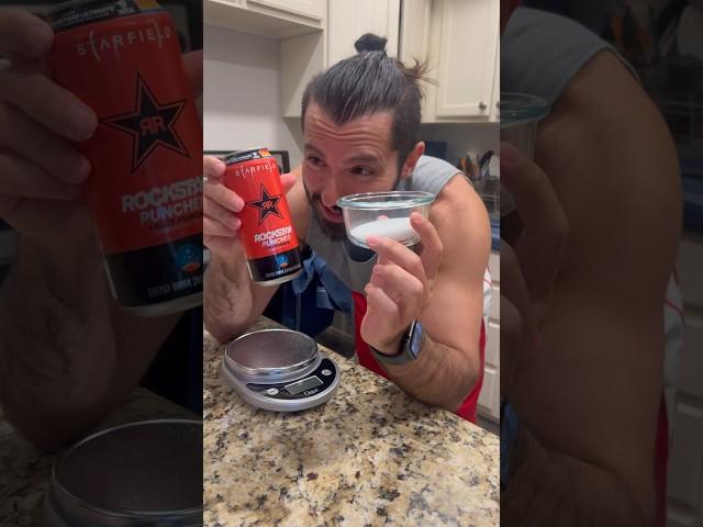 How much sugar is in one Rockstar? #shorts #rockstar #sugar #health #caffeine