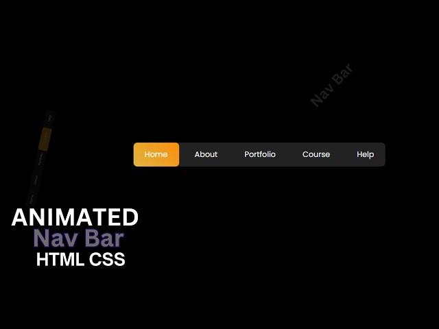 How To Make Animated Navigation Bar Using HTML And CSS ️ @mrcodebox33