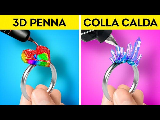 COLLA A CALDO VS PENNA 3D  Fantastici trucchi fai da te per creare gioielli e decorazioni!