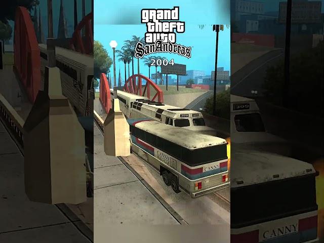 BUS vs TRAIN GTA EVOLUTION @TomsGTACenter #gta #gtav #gta5 #gtasandreas #gta4 #rockstargames #games