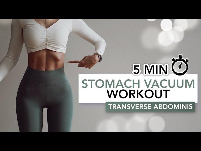 5 MIN STOMACH VACUUM WORKOUT | Train Your Transverse Abdominis For A Tight Belly | Eylem Abaci