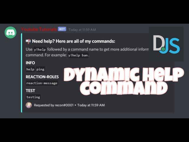 #6 Dynamic Help Command (Auto-syncs with commands) - Discord.js v12