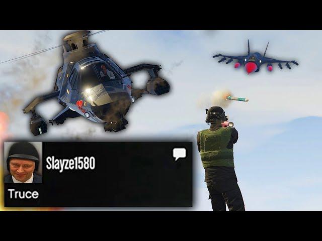 Jet Griefer Helps Me Destroy A Tryhard Who Picks On The Innocent (GTA Online)