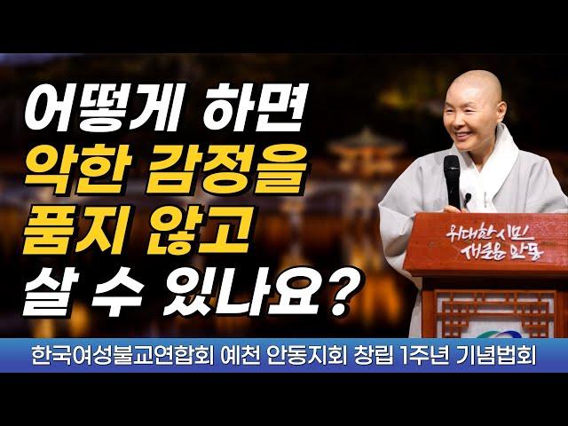 원망이나 악한 감정을 품지 않고 살아가려면? | 우리는 상대를 온전히 알 수 있을까요 | 남 탓하지 않는 어른이 되자 | 안동초청법회