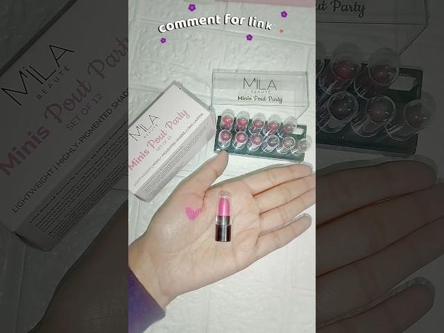 MILA mini cute lipstick#shorts #lipstick #mini #makeup #naykaa #skincare #review #foryou 