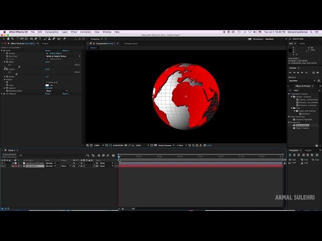 World Globe After Effect Tutorial Basics