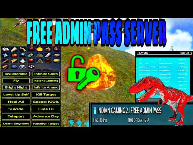 FREE ADMIN PASS SERVER ARK MOBILE | 2024 #arkmobile ARK SAVE DATA | ARK ONLINE hacks #freeadmin