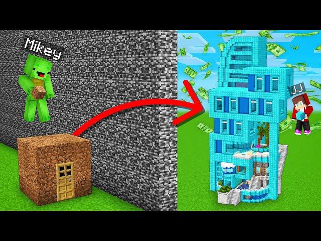 Mikey & JJ Cheated with //RICH in House Build Challenge in Minecraft (Maizen)