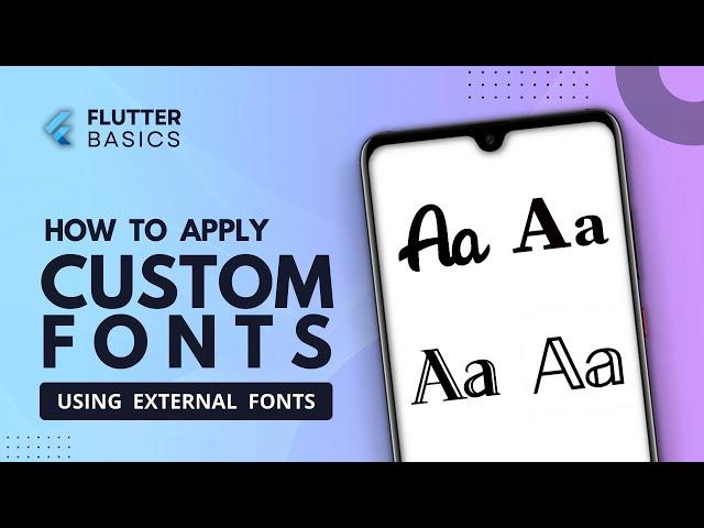 Custom Font in Flutter | Flutter external font | Flutter Tutorial #14