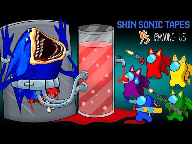 어몽어스Among Us Ties Shin Sonic Tapes Half Body and Squeezes Its Juice | Peanut Among Us Animation