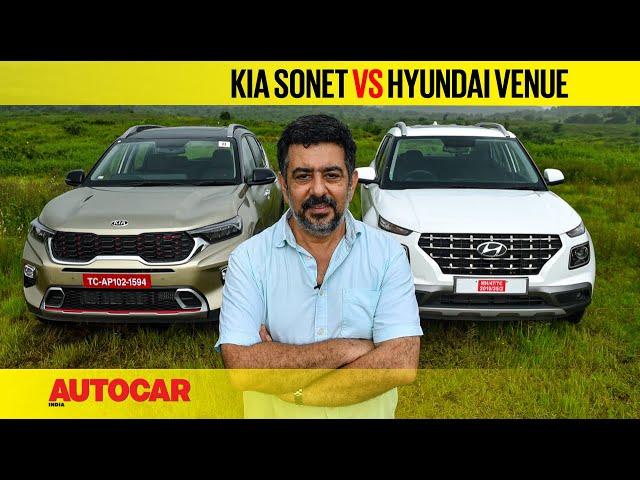 Kia Sonet vs Hyundai Venue - It's all relative | Comparison | Autocar India