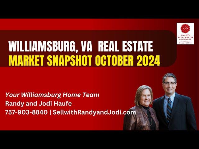 Williamsburg VA Real Estate Market Update October 2024