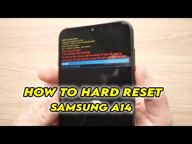 Samsung Galaxy A14: How to Factory Reset  (Hard Reset)