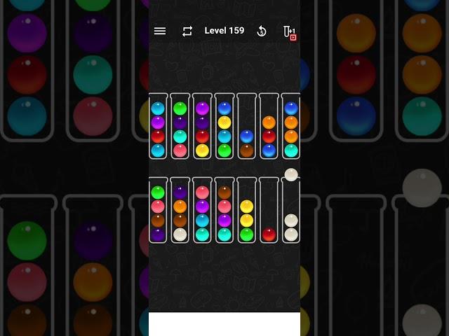 Ball sort color water puzzle level 159