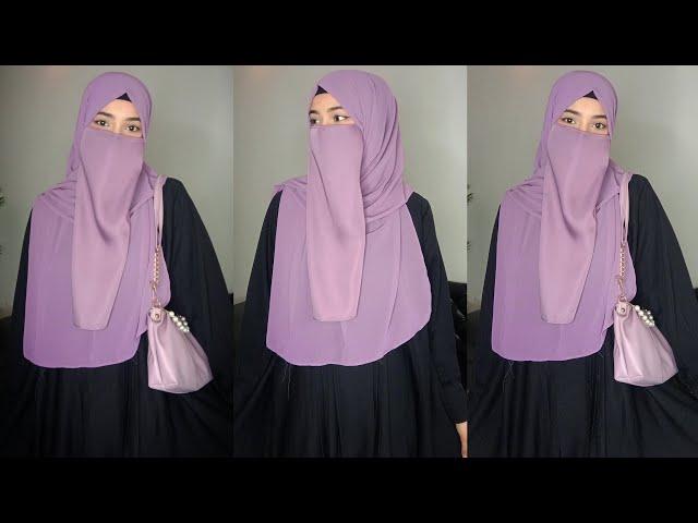 Hijab Tutorial With Niqab || Hijab With Niqab || Beautiful Hijab Style