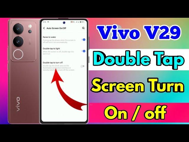 vivo v29 double tap screen on off, vivo v29 double tap setting