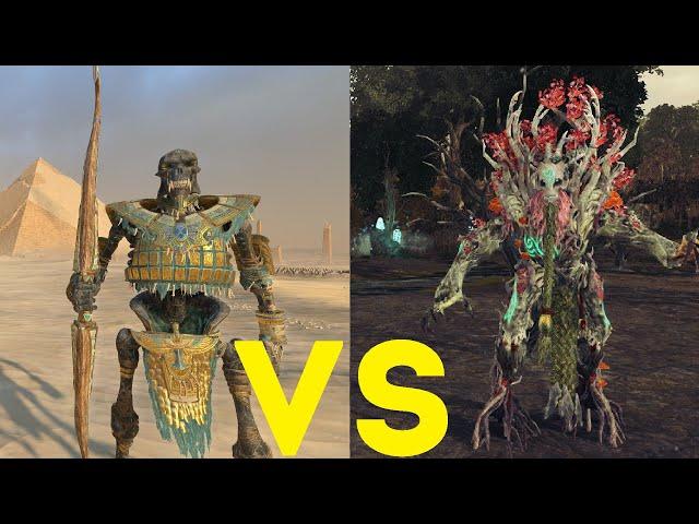 Костяной Великан vs Древолюд Total War Warhammer 2. тесты юнитов v1.4.1.