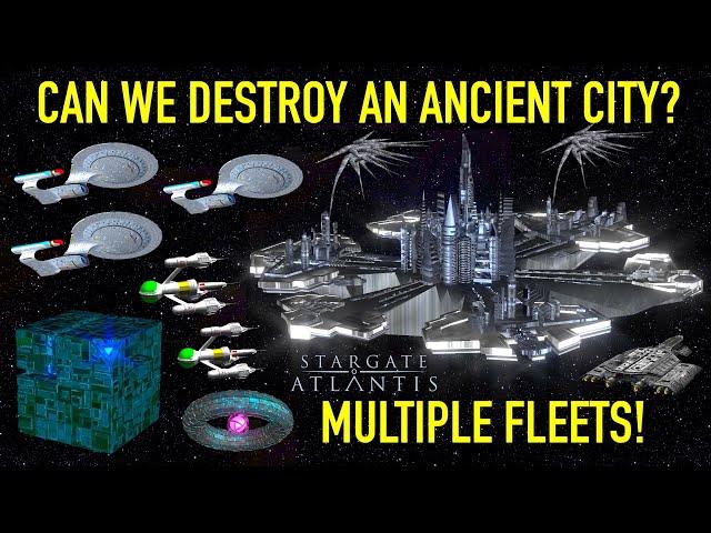 Throwing Sci-Fi Fleets at a Stargate ANCIENT CITY! - Star Trek Starship Battles