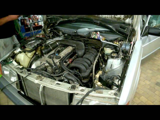 Mercedes 190E 2.8 M104 Engine - first start after the swap