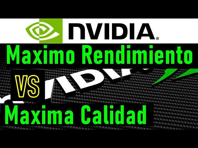 La MEJOR CONFIGURACIÓN panel de control NVIDIA  Máximo Rendimiento VS Máxima Calidad 🟢 COMPARATIVA