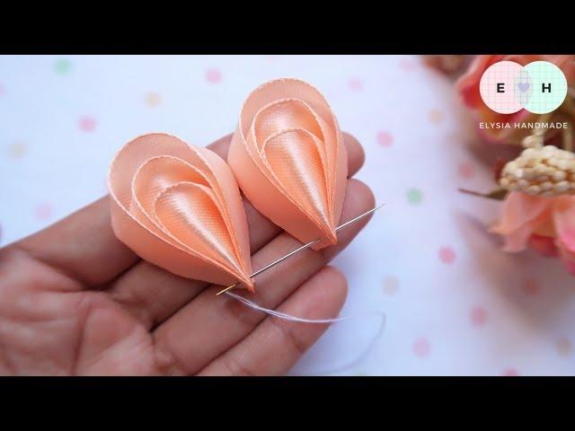 Amazing Kanzashi Flower - Hand Embroidery Works - Ribbon Tricks & Easy Making Tutorial #25