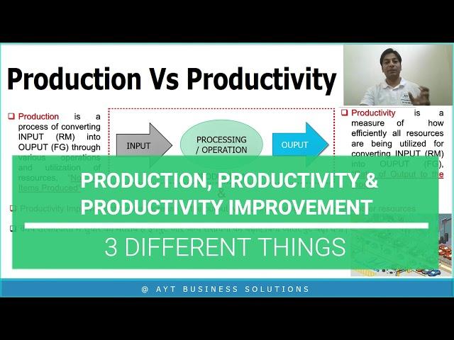 Production vs Productivity | Difference Between Production and Productivity | AYT India Academy