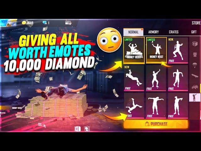 GIVING ALL EMOTE WORTH 10,000 DIAMONDS TO MY SUBSCRIBER - GARENA FREE FIRE