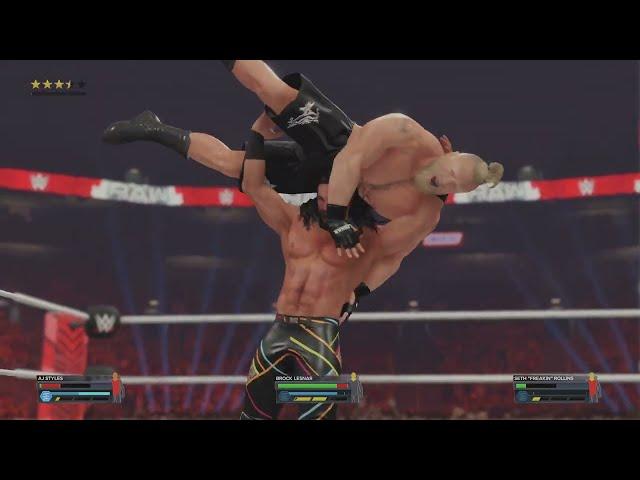 WWE 2K23 Triple Threat | Brock Lesnar vs A J Styles vs Seth Rollins Full Match | Nix Gaming